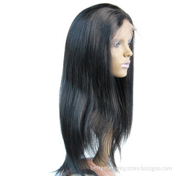 Top Quality 18“ Natural Black Human Full Lace Wigs $ Front Lace WigNew